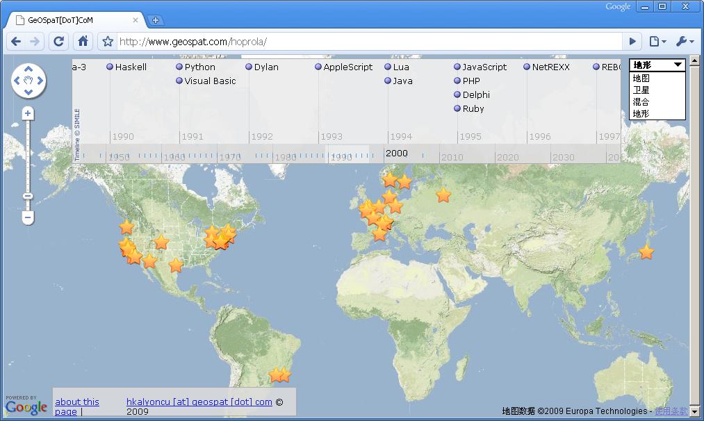 编程语言时间地理图(点击看大图) 编程语言时间地理图